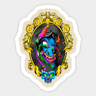 Framed Oni Sticker